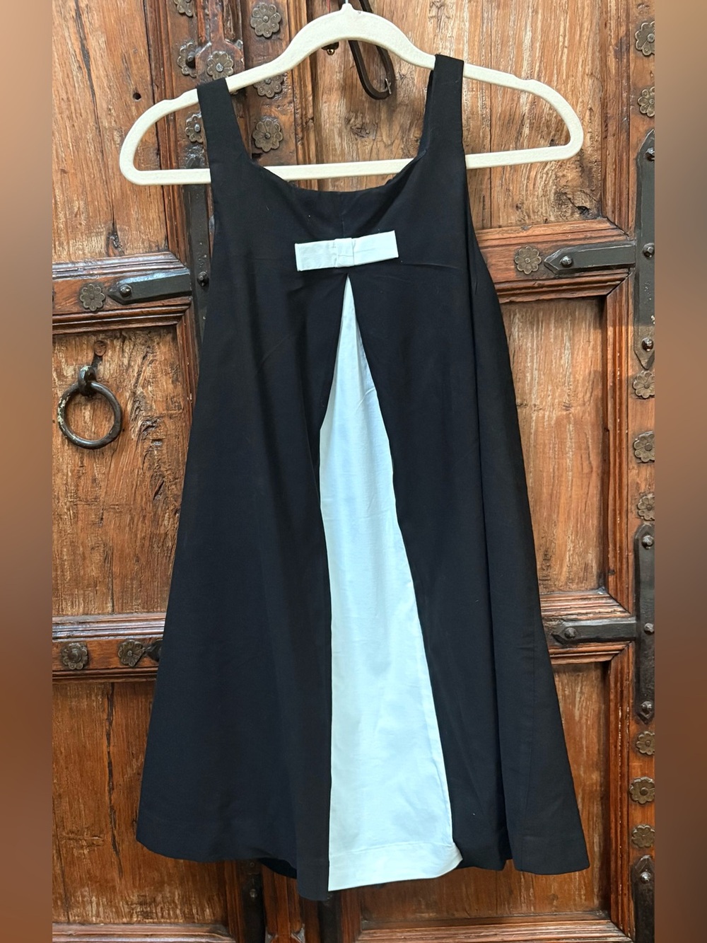 Anthropologie Maeve Black & White Square-Neck Shift Romper Playsuit Sz 8